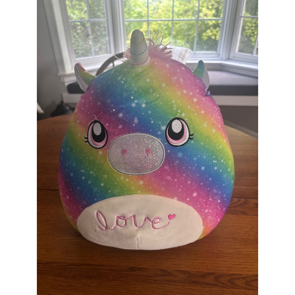 Squishmallows Esmeralda the Unicorn Rainbow Love Plush Galaxy Tie Dye 12 inch